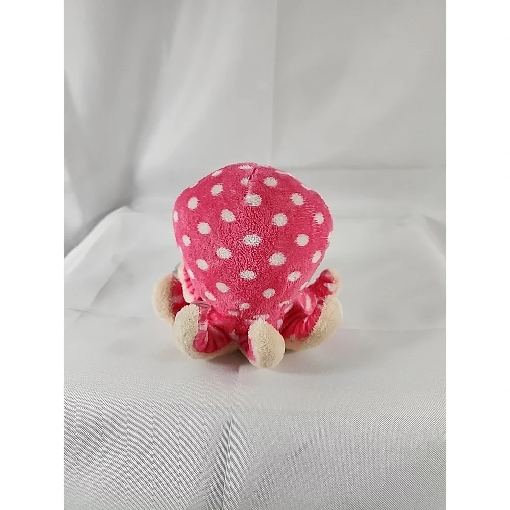 Ty Ollie the Pink Octopus Beanie Boo Polka Dot 4.5